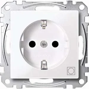 Merten SCHUKO-Steckdose alpinweiß/gl Kennz Trockner MEG2351-0325