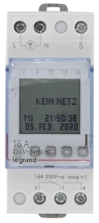 Legrand 412725 AlphaRex³ DY21 BLE 230VAC Jahres+ Wochenschaltuhr mit Astro 1-Kanal