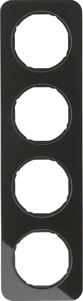 Berker Berker Rahmen Glas/schwarz 4-fach 10142116