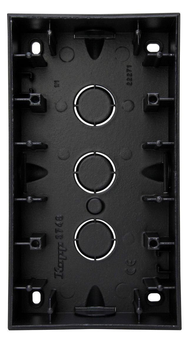 Kopp Kopp 374850001 HK07-2-fach APgehäuse Farbe:schwarz matt