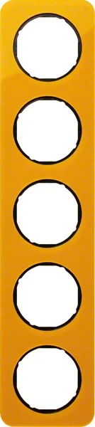Berker Berker Rahmen 5-fach orange tra./schwarz glanz 10152334