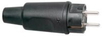 Kopp 179016059 Vollgummischutzkontakt- stecker IP44 3x2,5qmm 16A 250V schwarz