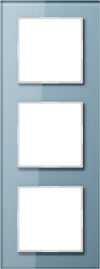 Jung Glasrahmen 3-fach bl/grau waage/senkrecht AC 583 GL BLGR