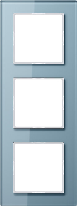 Jung Jung Glasrahmen 3-fach bl/grau waage/senkrecht AC 583 GL BLGR