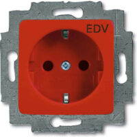 Busch-Jaeger SCHUKO Steckdosen-Einsatz rot RAL3020 20 EUCQ/DV-217-101