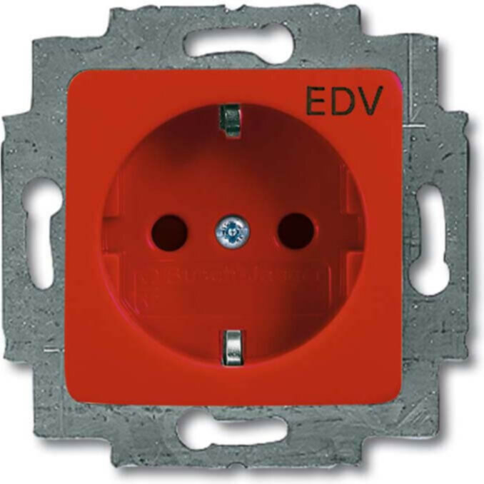 Busch-Jaeger Busch-Jaeger SCHUKO Steckdosen-Einsatz rot RAL3020 20 EUCQ/DV-217-101