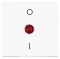 Kopp 491942003 HK07-Flächenwippe 2-polig mit Linse rot Farbe:arktisweiß