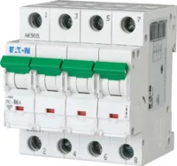 Eaton (Installation) Leitungsschutzschalter 6 A, 4-polig, Steckklemme C PXL-C6/4