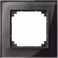 Merten Rahmen Glas 1 fach on/sw 489103