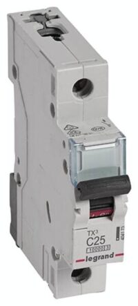 Legrand 404173 TX3 LS-Schalter C 25A 1-polig 10kA 230/400VAC 1TE