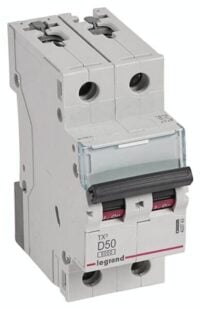 Legrand 403743 TX3 LS-Schalter D 50A 2-polig 6kA 400VAC 2TE