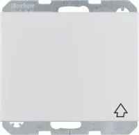 Berker SCHUKO-Steckdose aluminium mit Klappdeckel 47517103
