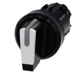 Siemens 3SU1002-2BL60-0AA0 Knebelschalt. beleuchtet 22mm rund Ku. weiß kurz 3St.