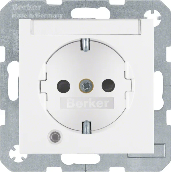 Berker Berker SCHUKO-Steckdose pws matt Kontroll-LED 41101909
