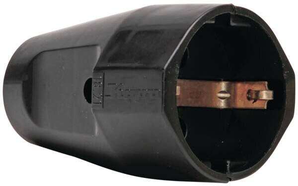 Kopp Kopp 182105054 Schuko-Schalenkupplung f.3x1,5qmm IP20 schwarz