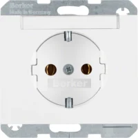 Berker SCHUKO-Steckdose pws mit Beschriftungsfeld 47397009