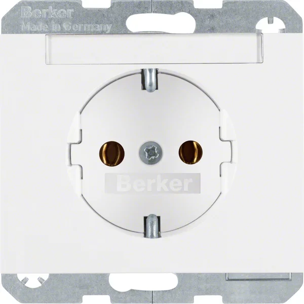 Berker Berker SCHUKO-Steckdose pws mit Beschriftungsfeld 47397009