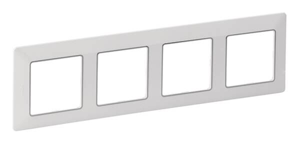 Legrand Legrand 754034 Rahmen 4-fach Valena Life ultraweiß/Chrom Thermoplast