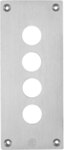 Schneider XAPE304 Einbauplatte 72x171mm 4Bohrungen horizontal Aluminium elox.