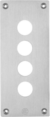 Schneider XAPE304 Einbauplatte 72x171mm 4Bohrungen horizontal Aluminium elox.