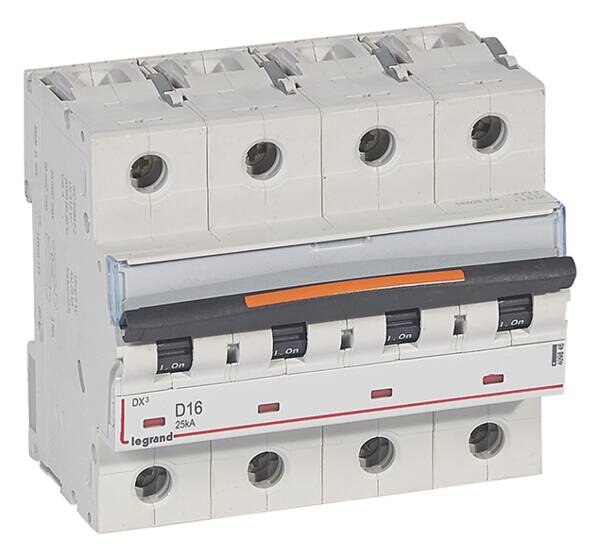 Legrand Legrand 409846 DX3 LS-Schalter D 16A 4-polig 25kA 400VAC 6TE