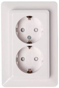 Kopp 927713085Schutzkontaktsteckdose 2-fach D60mm KS 16A 250V Milano weiß