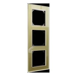 Merten Merten Echtglasrahmen 3-fach gold, M-Plan MEG4030-2341