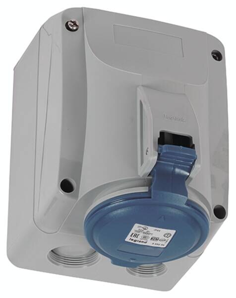 Legrand 555254 CEE-Aufputzsteckdose P17 Tempra Pro 3-polig 32A 230VAC blau IP44
