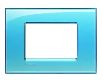 BTicino LNA4803AD LivingLight Abdeck- rahmen für Kompaktinstallation 3M Blau