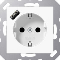 Jung SCHUKO Steckdose mit USB Typ A A1520-18AWW