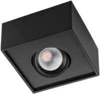 SG LEUCHTEN LED-Deckenanbauleuchte 7W schwarz Cube Lux 902546 3000K 490lm Konverter