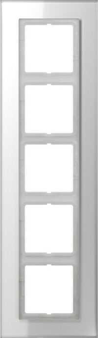 Jung Glasrahmen 5-fach alpinweiß waage/senkrecht LSP 985 GL WW