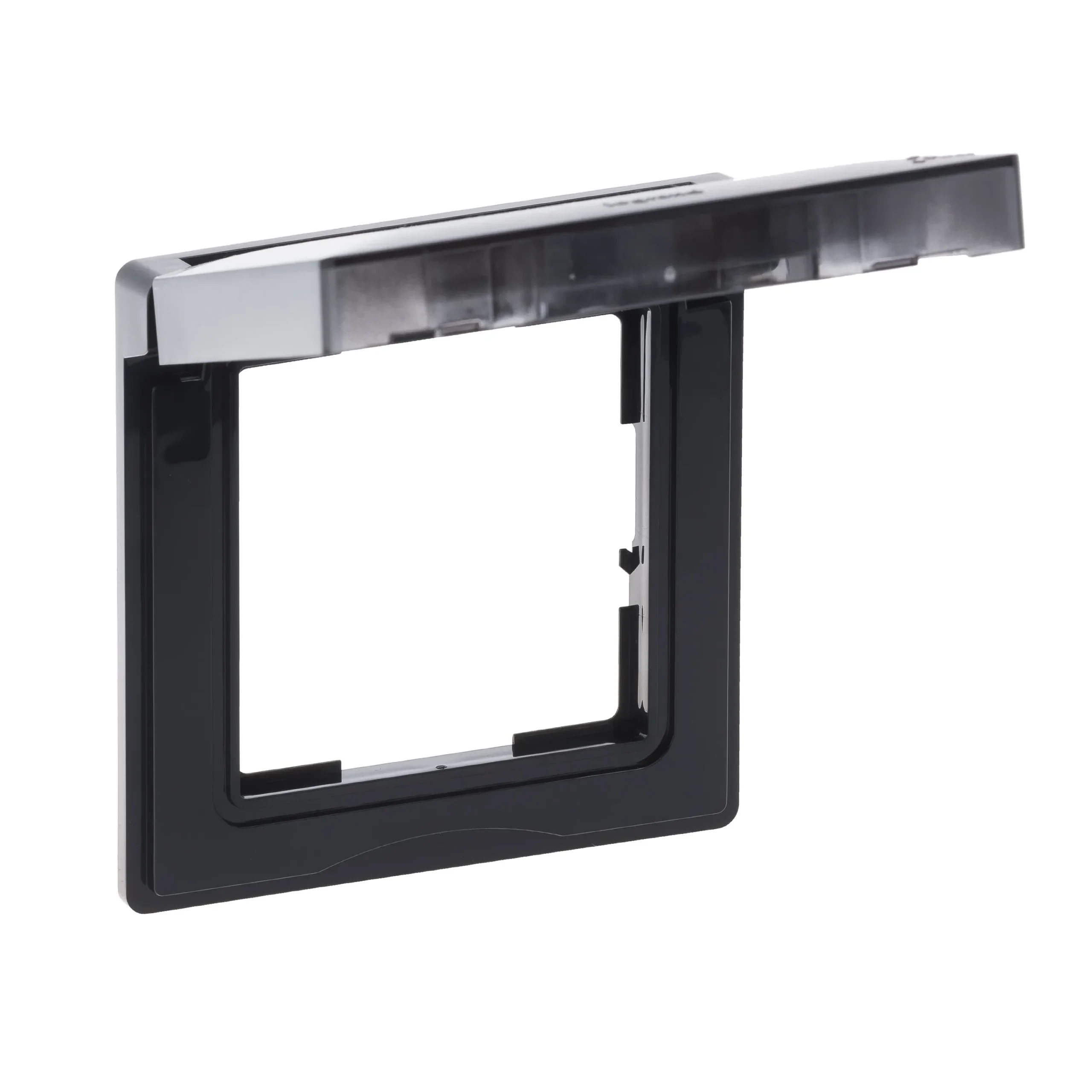 Legrand Legrand 765344 SEANO 1-fach Rahmen mit Klappdeckel IP44 in Farbausführung schwarz