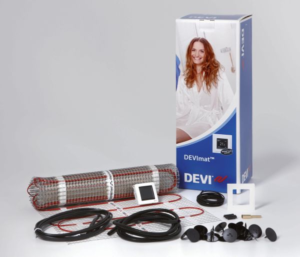 DEVI Dünnbettheizung 150W/qm 225W 1,5qm DEVImat 150 Dünnbett-Set Touch