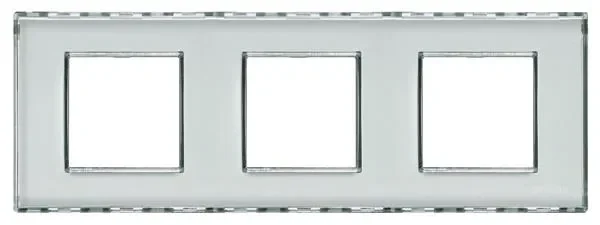 BTicino LND4802M3KR LivingLight Abdeckrahmen 3-fach 2+2+2M Kristall