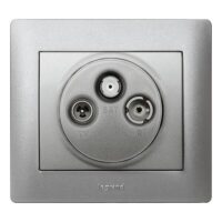 Legrand 771295 Abdeckung VDI 30° flach TAE Beschriftung träger Galea dark bronze