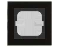 MDT Einbaurahmen 1-fach schwarz glänzend Glas für GEB-K 63mm BE-GTR163S.01S