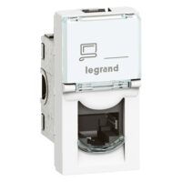 Legrand 076571 Datendose 1xRJ45 Kategorie6A UTP 1-modulig ultraweiß