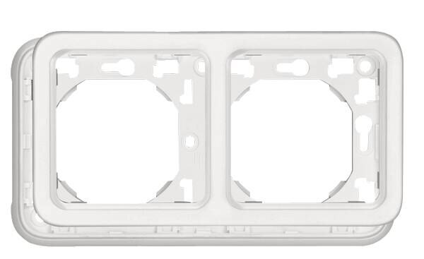Legrand Legrand 070794 Abdeckrahmen 2-fach waagerecht FR-Aufputz Plexo55 artic