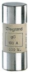 Legrand 015396 Zylindersicherung gG 100A 22x58 trägflink 500VAC 100kA ohne Schlagb.