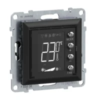 Legrand 765808 Seano MyHome Thermostat m Display mit Abdeckung in der Farbe schwarz