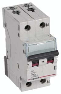 Legrand 404189 TX3 LS-Schalter C 20A 1-polig+N 10kA 230VAC 2TE