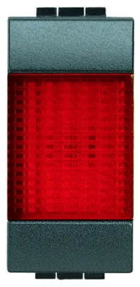 Bticino L4371R Leuchtsignal Rot für LED-Aggregate Anthrazit