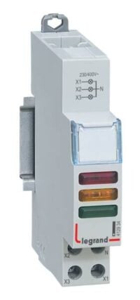 Legrand 412934 CX3 Meldeleuchte LED 3Phasen-Kontrolle rot-gelb-grün 230/400V