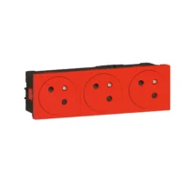 Legrand 278173L Link 3xSteckdose 45° F/B Standard erhöht Berührungsschutz Mosaic rot
