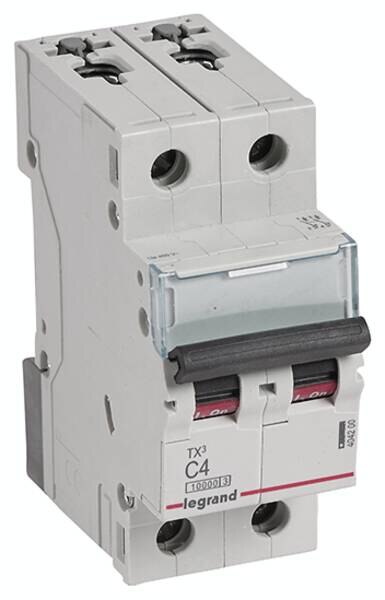 Legrand Legrand 404200 TX3 LS-Schalter C 4A 2-polig 10kA 400VAC 2TE