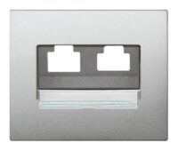 Legrand 771358 Abdeckung RJ45 C5 Kategorie6 Beschriftungsträger Galea soft Aluminium
