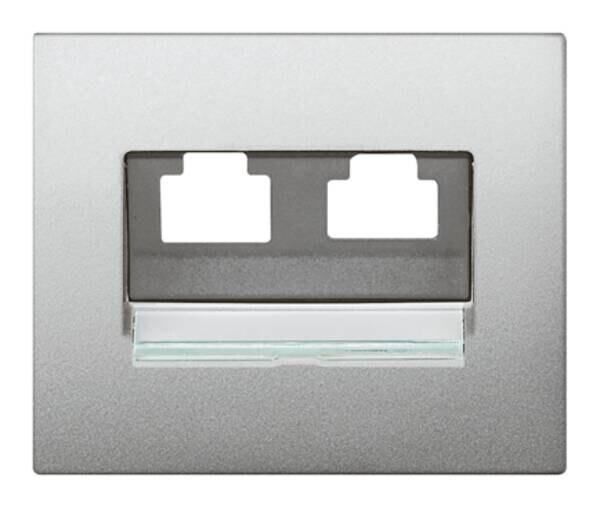 Legrand Legrand 771358 Abdeckung RJ45 C5 Kategorie6 Beschriftungsträger Galea soft Aluminium