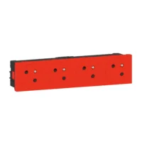 Legrand 077174L Link 4xSteckdose 45° F/B Standard erhöht Berührungsschutz Mosaic rot