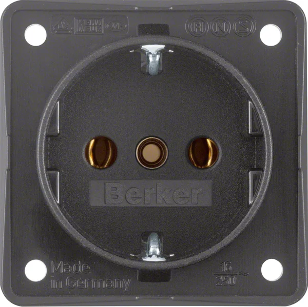 Berker Berker Schuko-Steckd.anth m.Schraubklemmen 941852505